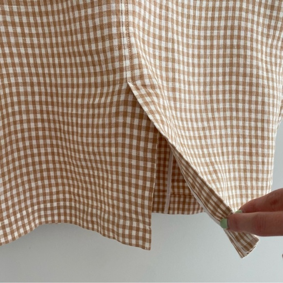 Madewell Linen Dorset Blazer in Gingham Check Plaid size S - Picture 14 of 15